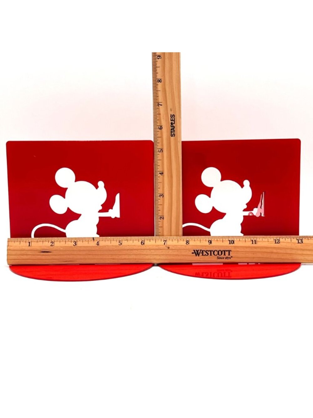 Disney Mickey Mouse Metal Bookends Designed By Michael Graves For Möller Design - Picture 10 of 11